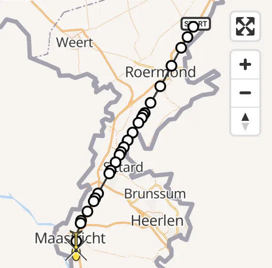 Vlucht Traumahelikopter PH-DOC van Belfeld naar Maastricht UMC+ op donderdag 26 september 2024 23:14