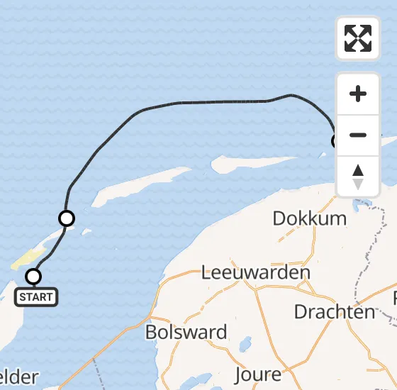 Vlucht Kustwachthelikopter PH-SAR van De Cocksdorp naar Schiermonnikoog op vrijdag 27 september 2024 1:25