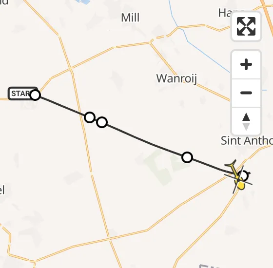 Vlucht Traumahelikopter PH-DOC van Vliegbasis Volkel naar Oploo op vrijdag 27 september 2024 8:35