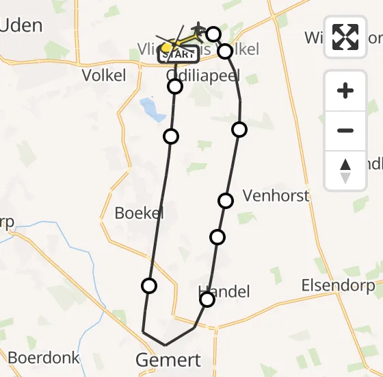 Vlucht Traumahelikopter PH-DOC van Vliegbasis Volkel naar Vliegbasis Volkel op vrijdag 27 september 2024 9:15