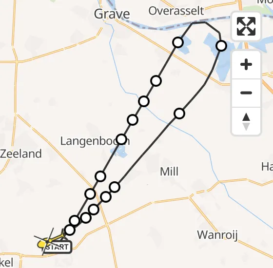 Vlucht Traumahelikopter PH-DOC van Vliegbasis Volkel naar Vliegbasis Volkel op vrijdag 27 september 2024 15:56