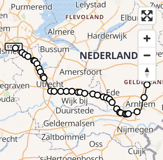 Vlucht Politiehelikopter PH-PXE van Aalsmeer naar Beekbergen op vrijdag 27 september 2024 19:43