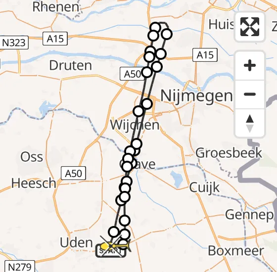 Vlucht Traumahelikopter PH-DOC van Vliegbasis Volkel naar Vliegbasis Volkel op vrijdag 27 september 2024 21:01