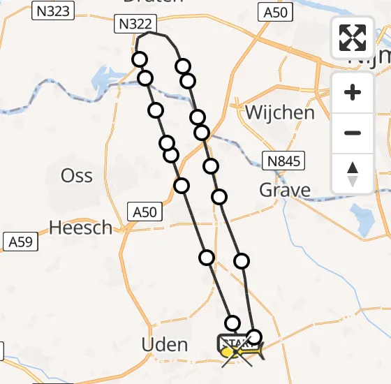 Vlucht Traumahelikopter PH-DOC van Vliegbasis Volkel naar Vliegbasis Volkel op vrijdag 27 september 2024 22:16