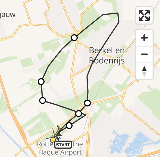 Vlucht Traumahelikopter PH-HVB van Rotterdam The Hague Airport naar Rotterdam The Hague Airport op vrijdag 27 september 2024 22:49