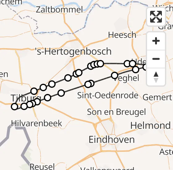 Vlucht Traumahelikopter PH-DOC van Vliegbasis Volkel naar Vliegbasis Volkel op zaterdag 28 september 2024 11:47