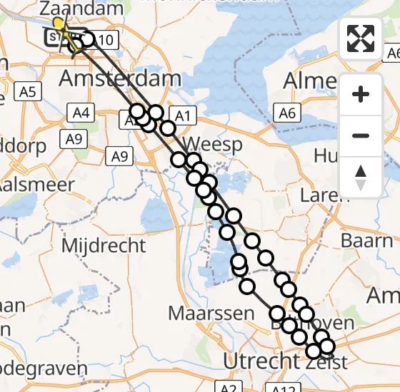 Vlucht Traumahelikopter PH-LLN van Amsterdam Heliport naar Amsterdam Heliport op zaterdag 28 september 2024 16:05