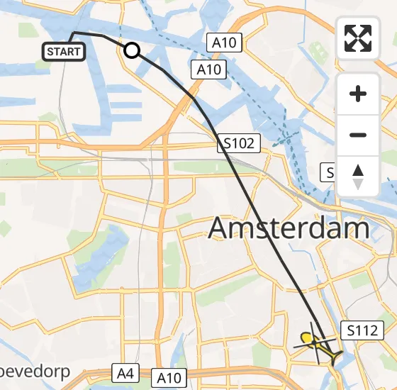 Vlucht Traumahelikopter PH-LLN van Amsterdam Heliport naar Amsterdam op zaterdag 28 september 2024 18:18