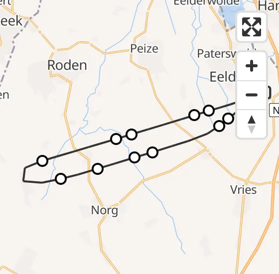 Vlucht Traumahelikopter PH-TTR van Groningen Airport Eelde naar Groningen Airport Eelde op zaterdag 28 september 2024 22:51