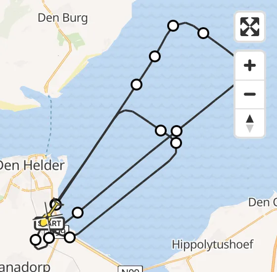 Vlucht Kustwachthelikopter PH-SAR van Vliegveld De Kooy naar Vliegveld De Kooy op zondag 29 september 2024 10:24