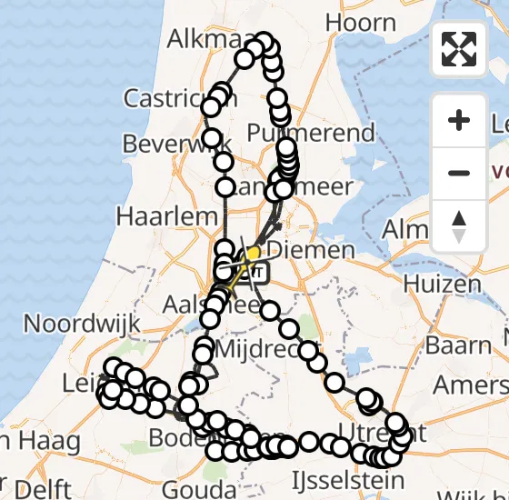 Vlucht Politiehelikopter PH-PXX van Schiphol naar Schiphol op zondag 29 september 2024 11:34