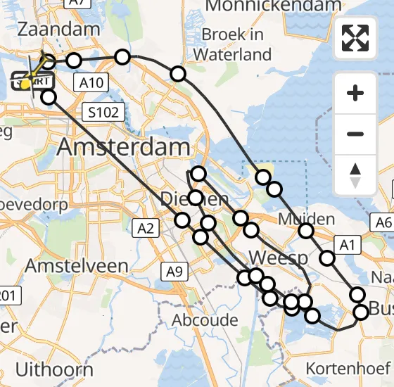 Vlucht Traumahelikopter PH-LLN van Amsterdam Heliport naar Amsterdam Heliport op zondag 29 september 2024 13:08