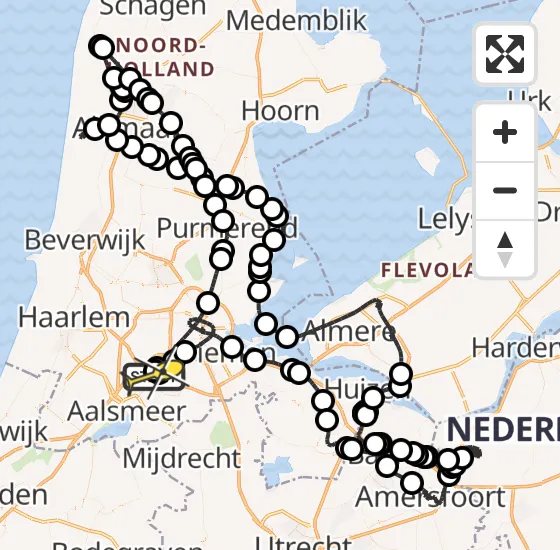 Vlucht Politiehelikopter PH-PXX van Schiphol naar Schiphol op zondag 29 september 2024 15:08