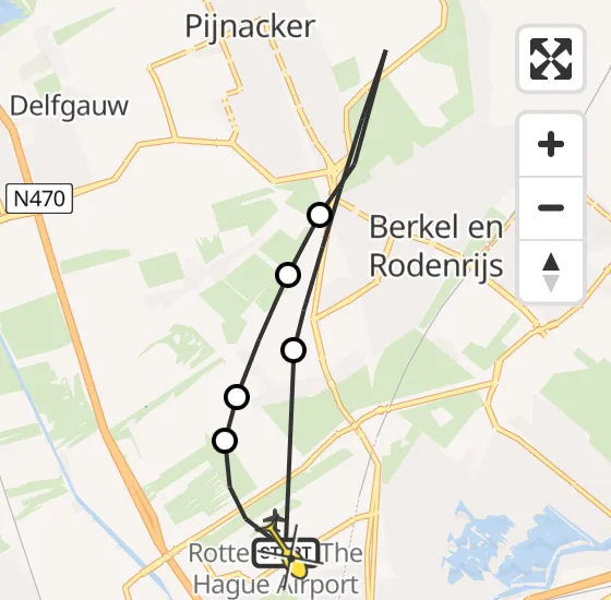 Vlucht Traumahelikopter PH-HVB van Rotterdam The Hague Airport naar Rotterdam The Hague Airport op zondag 29 september 2024 18:21