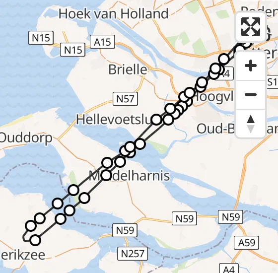 Vlucht Traumahelikopter PH-HVB van Rotterdam The Hague Airport naar Rotterdam The Hague Airport op zondag 29 september 2024 20:33