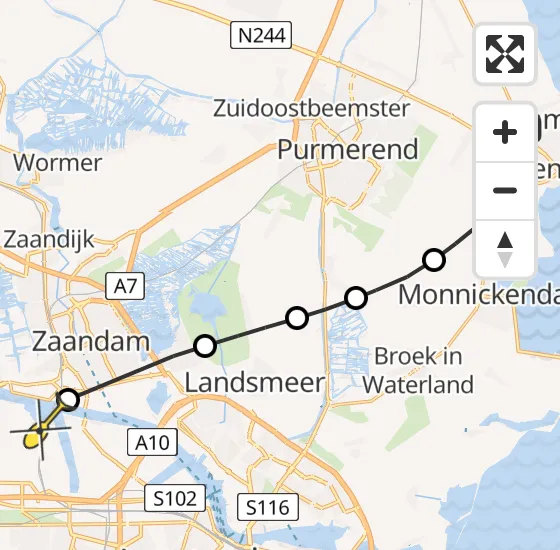 Vlucht Traumahelikopter PH-LLN van Edam naar Amsterdam Heliport op zondag 29 september 2024 21:54