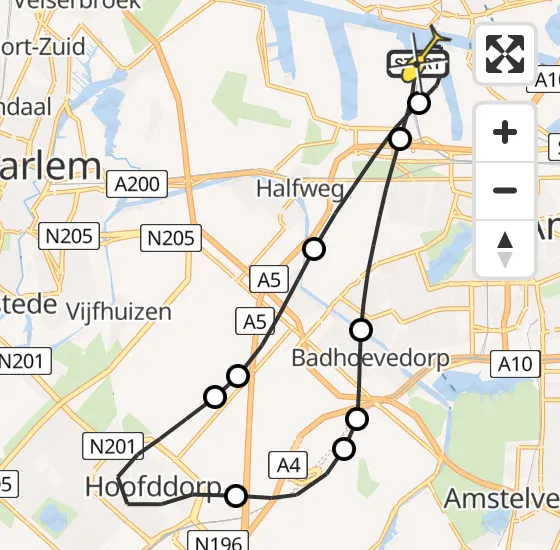 Vlucht Traumahelikopter PH-LLN van Amsterdam Heliport naar Amsterdam Heliport op zondag 29 september 2024 23:06