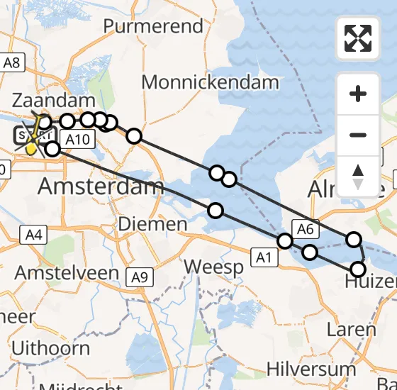 Vlucht Traumahelikopter PH-LLN van Amsterdam Heliport naar Amsterdam Heliport op maandag 30 september 2024 8:19