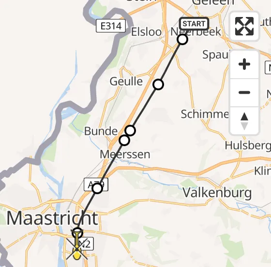 Vlucht Traumahelikopter PH-DOC van Geleen naar Maastricht UMC+ op maandag 30 september 2024 8:37