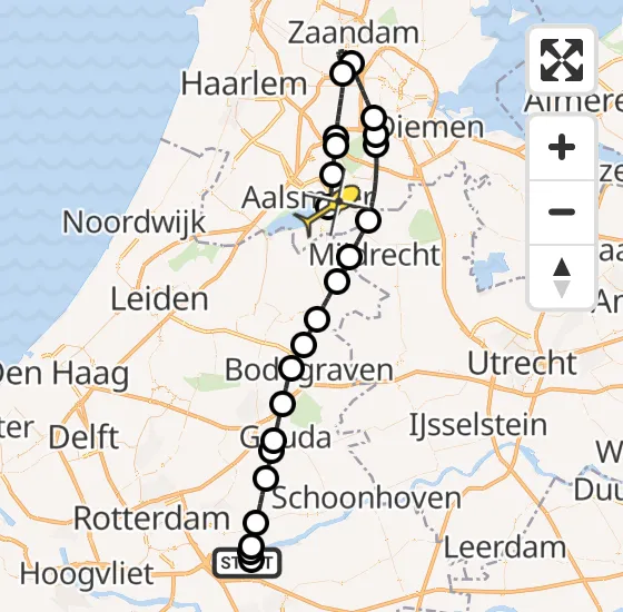 Vlucht Traumahelikopter PH-LLN van Alblasserdam naar De Kwakel op maandag 30 september 2024 10:23