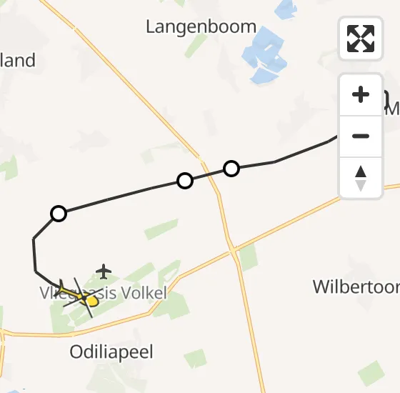 Vlucht Traumahelikopter PH-DOC van Mill naar Vliegbasis Volkel op maandag 30 september 2024 14:22