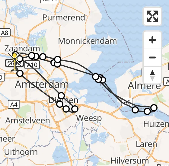 Vlucht Traumahelikopter PH-LLN van Amsterdam Heliport naar Amsterdam Heliport op maandag 30 september 2024 15:52