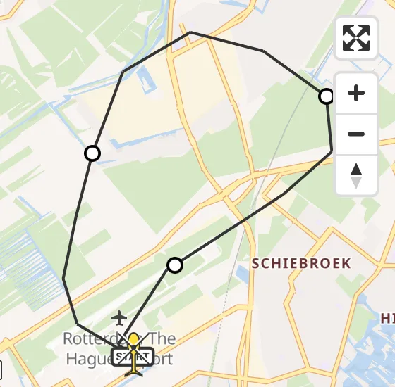 Vlucht Traumahelikopter PH-HVB van Rotterdam The Hague Airport naar Rotterdam The Hague Airport op dinsdag 1 oktober 2024 1:50