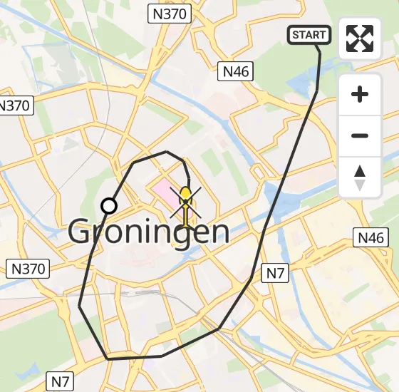 Vlucht Traumahelikopter PH-TTR van Groningen naar Universitair Medisch Centrum Groningen op dinsdag 1 oktober 2024 12:05