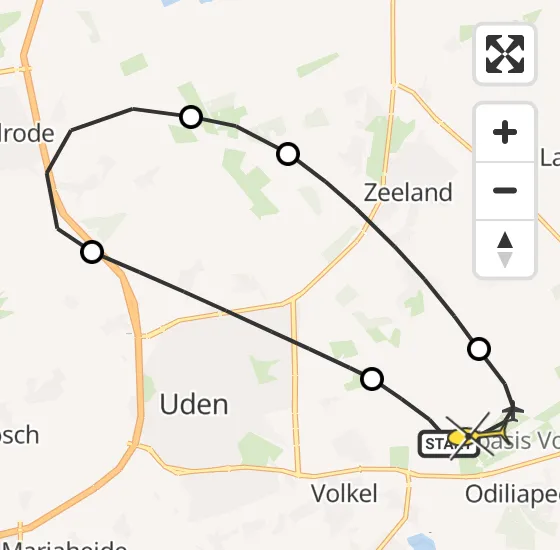 Vlucht Traumahelikopter PH-DOC van Vliegbasis Volkel naar Vliegbasis Volkel op dinsdag 1 oktober 2024 15:52