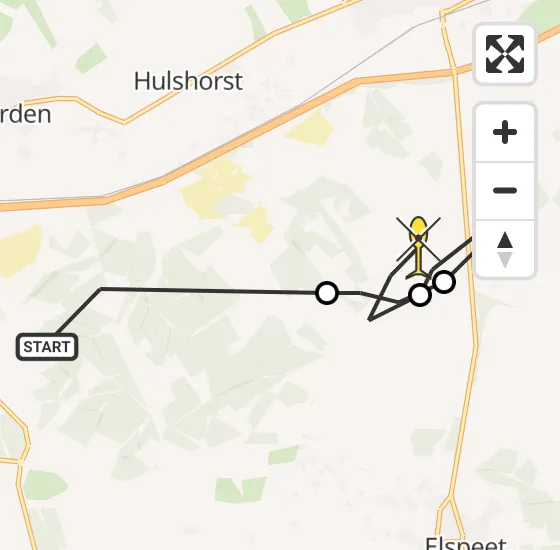 Vlucht Politiehelikopter PH-PXX van Harderwijk naar Vierhouten op dinsdag 1 oktober 2024 16:45