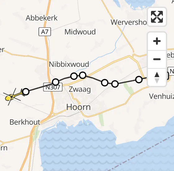 Vlucht Politiehelikopter PH-PXA van Hoogkarspel naar Zuidermeer op woensdag 2 oktober 2024 10:06