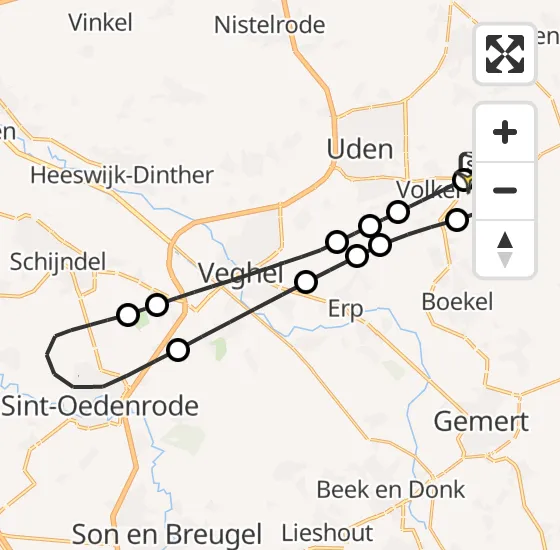 Vlucht Traumahelikopter PH-DOC van Vliegbasis Volkel naar Vliegbasis Volkel op donderdag 3 oktober 2024 2:02