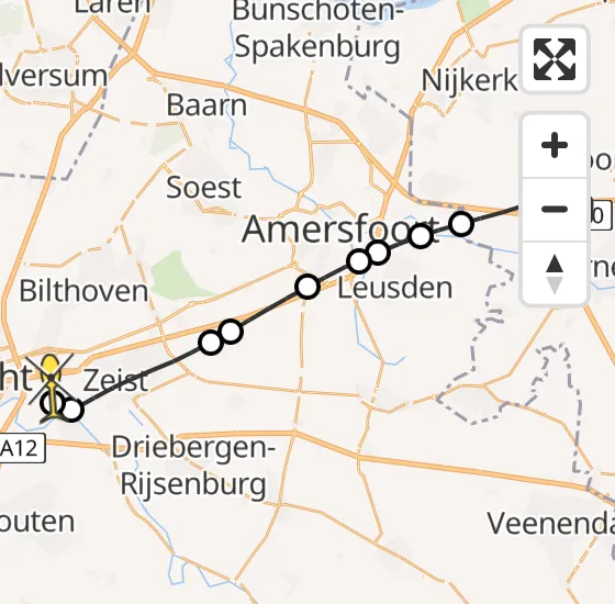 Vlucht Traumahelikopter PH-DOC van Terschuur naar Universitair Medisch Centrum Utrecht op donderdag 3 oktober 2024 8:58