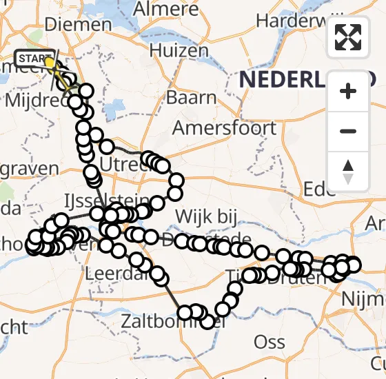 Vlucht Politiehelikopter PH-PXA van Amstelveen naar Waverveen op donderdag 3 oktober 2024 9:26