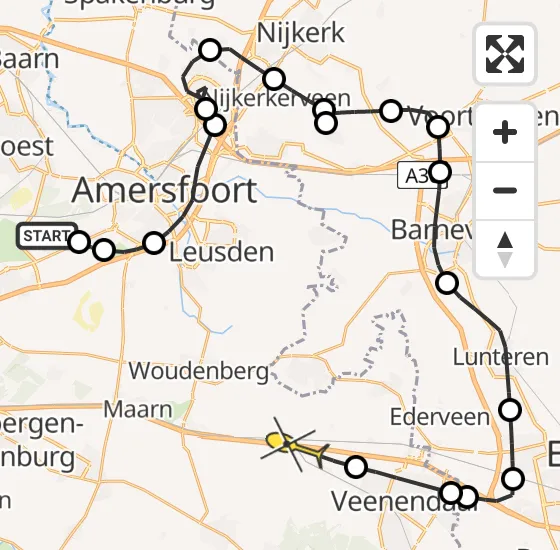 Vlucht Politiehelikopter PH-PXX van Soest naar Leersum op donderdag 3 oktober 2024 16:41