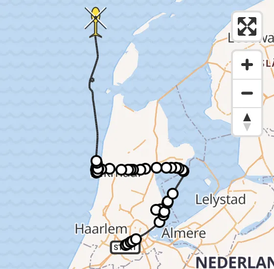 Vlucht Politiehelikopter PH-PXX van Schiphol naar  op vrijdag 4 oktober 2024 9:08