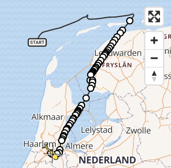 Vlucht Politiehelikopter PH-PXX van  naar Schiphol op vrijdag 4 oktober 2024 10:09