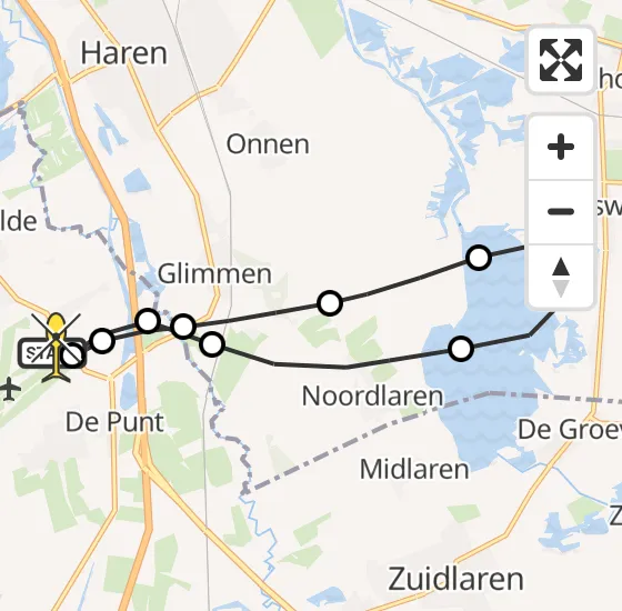 Vlucht Traumahelikopter PH-TTR van Groningen Airport Eelde naar Groningen Airport Eelde op vrijdag 4 oktober 2024 10:26