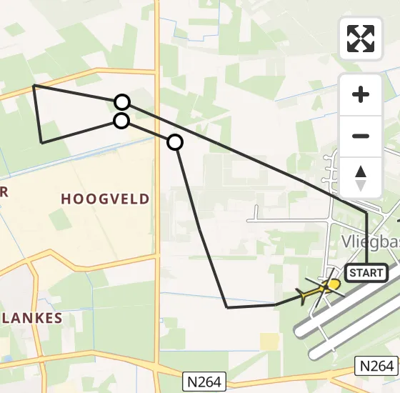 Vlucht Traumahelikopter PH-DOC van Vliegbasis Volkel naar Vliegbasis Volkel op vrijdag 4 oktober 2024 12:10