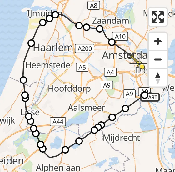 Vlucht Traumahelikopter PH-LLN van Academisch Medisch Centrum (AMC) naar Amsterdam op vrijdag 4 oktober 2024 15:12