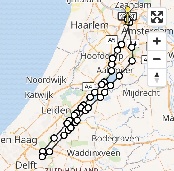 Vlucht Traumahelikopter PH-LLN van Amsterdam Heliport naar Amsterdam Heliport op vrijdag 4 oktober 2024 23:17