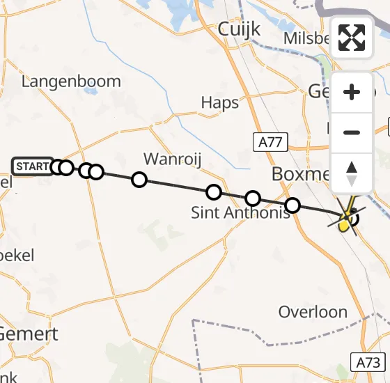 Vlucht Traumahelikopter PH-DOC van Vliegbasis Volkel naar Vortum-Mullem op zaterdag 5 oktober 2024 1:51