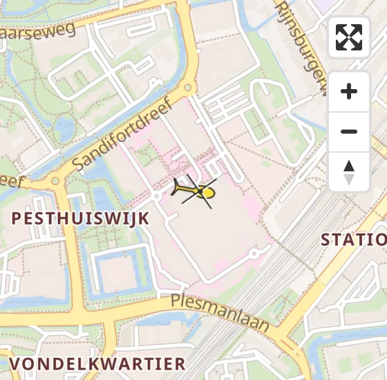 Vlucht Traumahelikopter PH-HVB van Leiden naar Leiden op zaterdag 5 oktober 2024 13:36