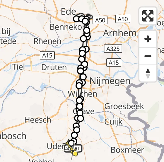 Vlucht Traumahelikopter PH-DOC van Vliegbasis Volkel naar Vliegbasis Volkel op zaterdag 5 oktober 2024 14:53