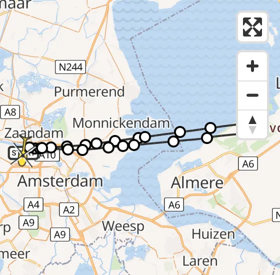 Vlucht Traumahelikopter PH-LLN van Amsterdam Heliport naar Amsterdam Heliport op zaterdag 5 oktober 2024 15:30