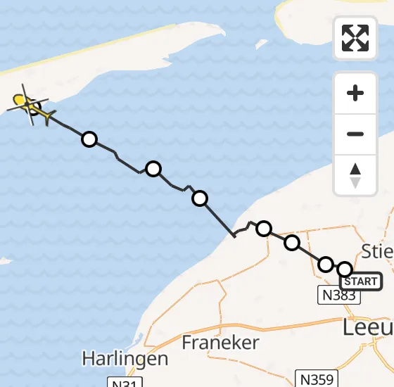 Vlucht Ambulancehelikopter PH-OOP van Bitgummole naar Striep op zaterdag 5 oktober 2024 16:01