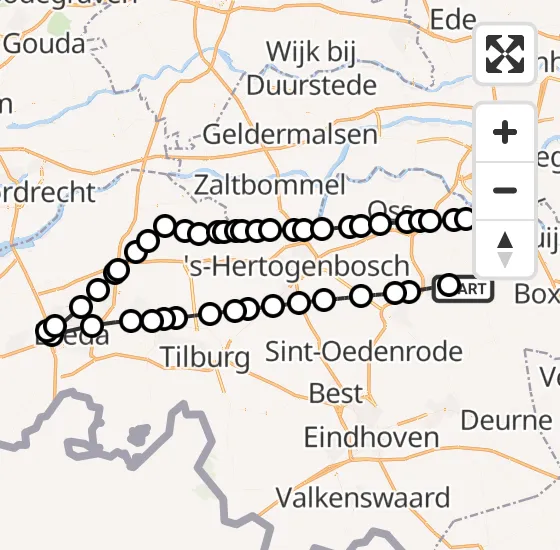 Vlucht Traumahelikopter PH-DOC van Vliegbasis Volkel naar Overasselt op zaterdag 5 oktober 2024 17:11