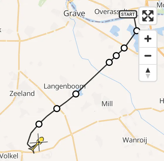 Vlucht Traumahelikopter PH-DOC van Overasselt naar Vliegbasis Volkel op zaterdag 5 oktober 2024 18:14