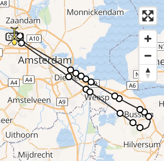 Vlucht Traumahelikopter PH-LLN van Amsterdam Heliport naar Amsterdam Heliport op zondag 6 oktober 2024 7:42