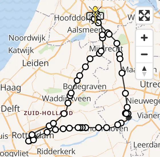 Vlucht Politiehelikopter PH-PXC van Schiphol naar Schiphol op zondag 6 oktober 2024 9:23